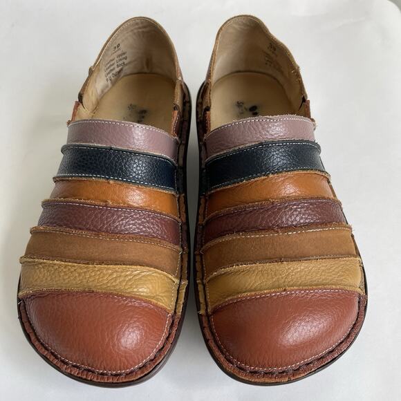 Spring Step Firefly Women's EU 39 / US 8.5 Multi Colored Leather Clogs Mules - Picture 3 of 13
